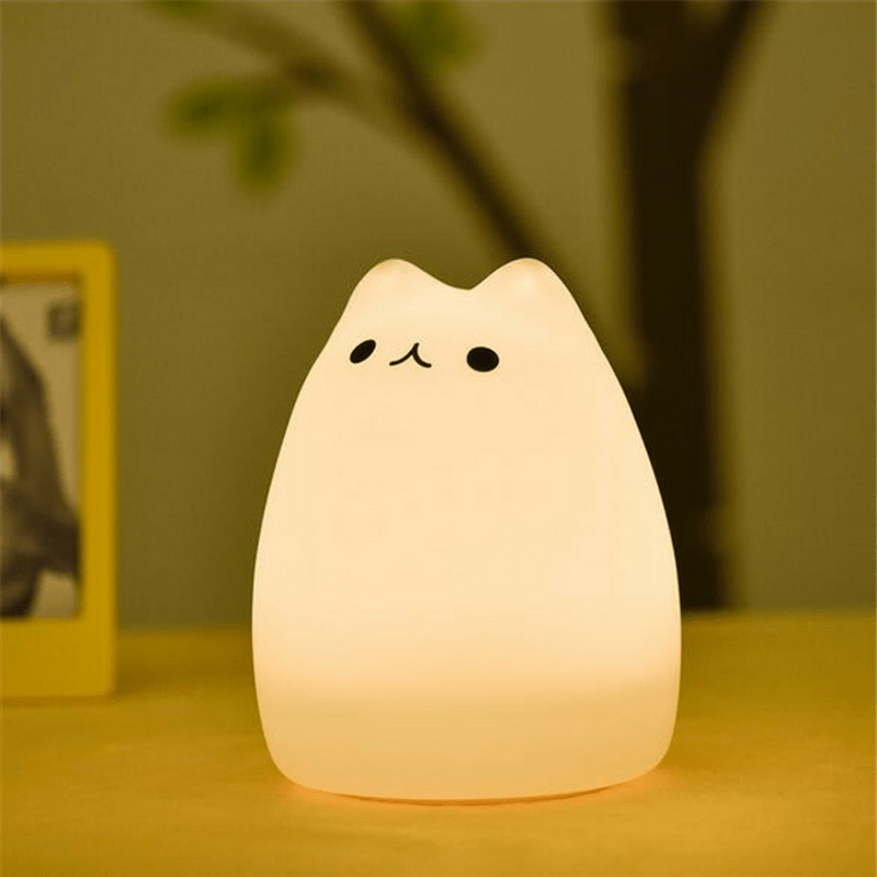 Lampe Veilleuse chat LED color