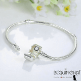 Bracelet charms "chat" couleur Argent